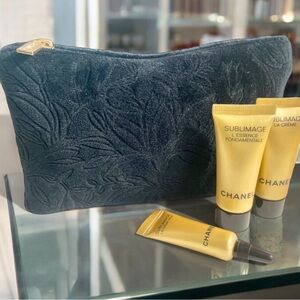 ⭐️SUPER DEAL⭐️CHANEL LE CREME, YEUX, FONDAMENTALE + BEAUTIFUL BAG!